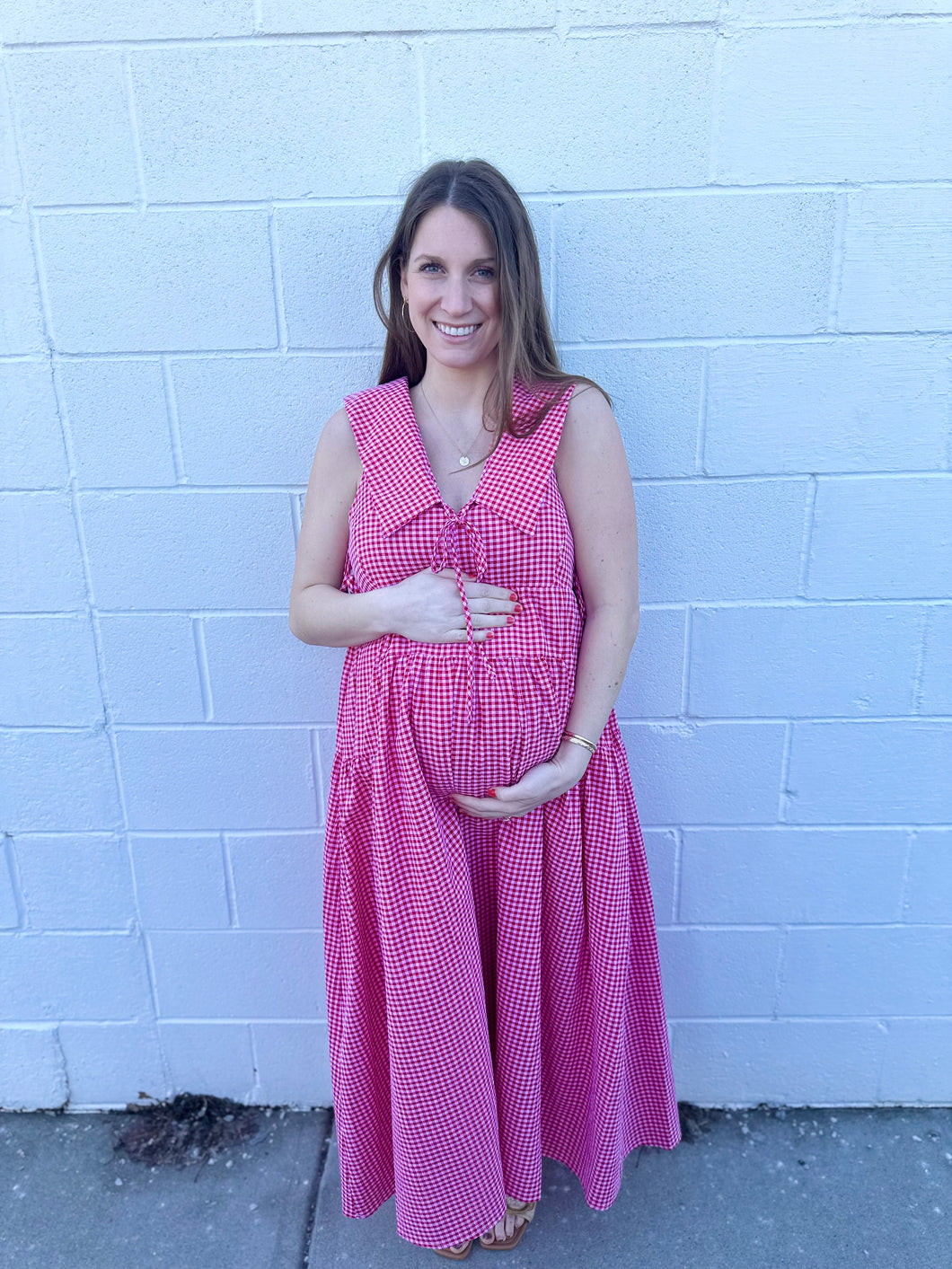 Dorothy Red Gingham Midi Dress