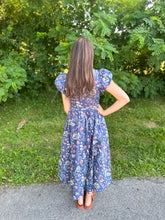 Load image into Gallery viewer, Midnight Floral Cap Sleeve Dress
