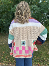 Load image into Gallery viewer, Striped Chenille Open Sweater Cardigan
