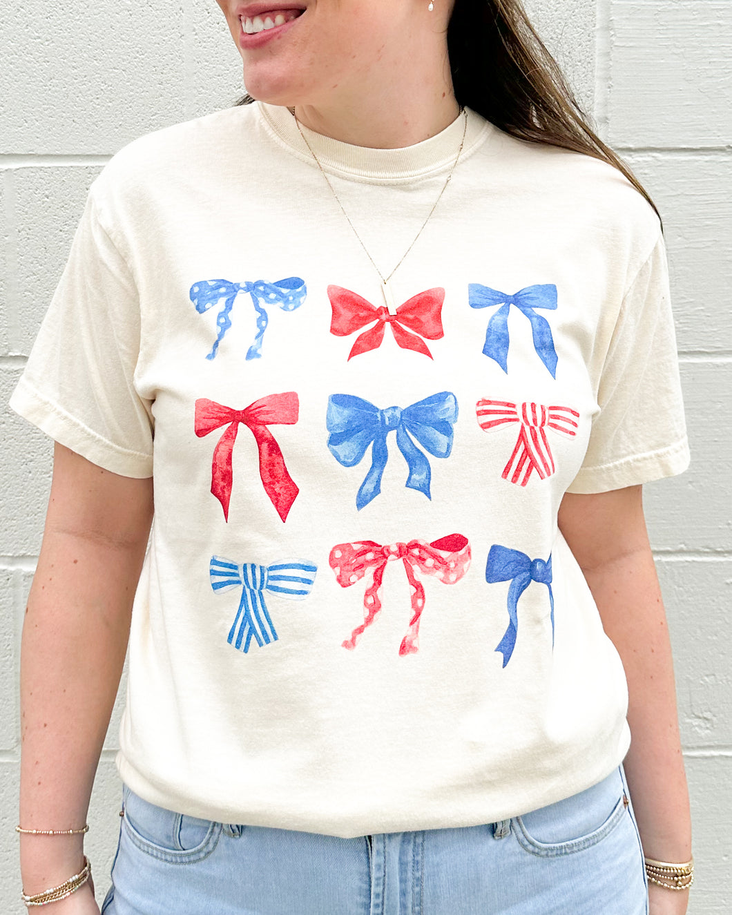 Coquette Patriotic Bows - 4th of July Graphic Tee