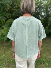 Load image into Gallery viewer, Washed Ribbed Short Sleeve Top
