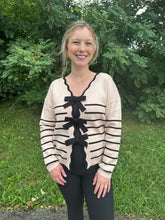Load image into Gallery viewer, Striped Bow Detail Sweater

