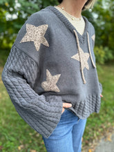 Load image into Gallery viewer, Chenille Star Patch Sweater
