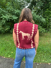Load image into Gallery viewer, Sleeveless Horse Knit Vest
