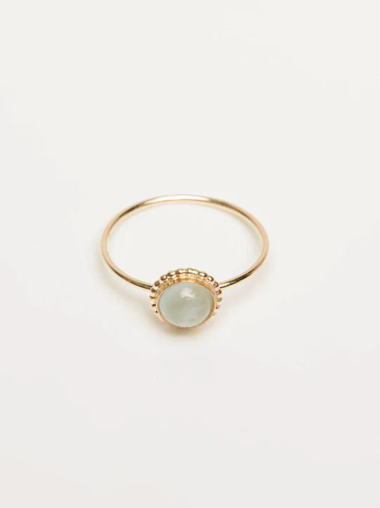 Aquamarine Halo Ring - ABLE