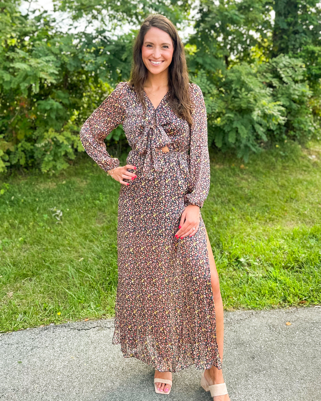 Desirae Long Sleeve Maxi Dress