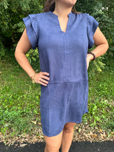 Load image into Gallery viewer, Ruffled Short Sleeve Solid Dress
