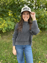 Load image into Gallery viewer, Washed Oversized Cropped Sweater
