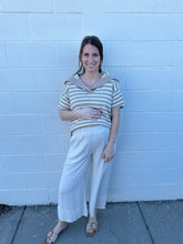 Load image into Gallery viewer, Striped Collared Sweater Top
