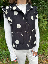Load image into Gallery viewer, Polka Dot Quilted Ruffle Vest
