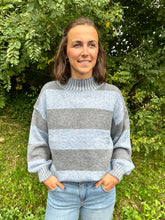 Load image into Gallery viewer, Wide Breton Stripes Weekend Pullover Sweater
