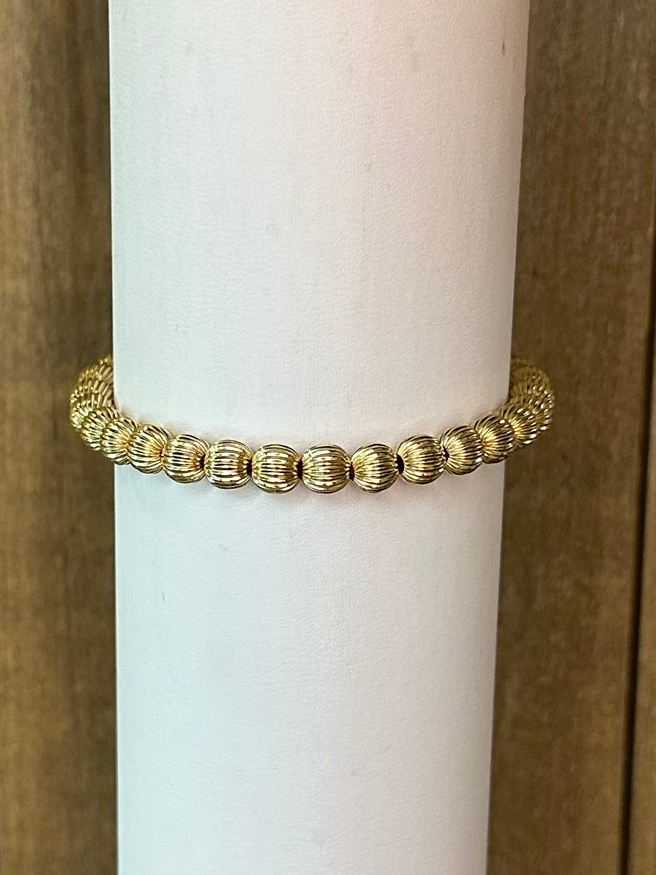 Dignity 6mm Bead Bracelet - Gold