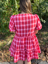 Load image into Gallery viewer, Valentina Plaid Tied Bow Dress
