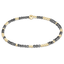 Load image into Gallery viewer, Hope Unwritten Bracelet - Faceted Hematite &amp; Dark Grey
