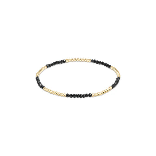 Classic Blissful 2mm Bead Bracelet - Faceted Hematite