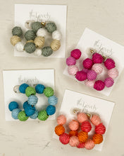 Load image into Gallery viewer, Clara Pom Pom Hoop Earrings
