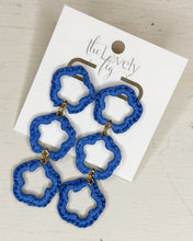 Load image into Gallery viewer, Three Drop Raffia Earrings
