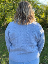 Load image into Gallery viewer, Cable Knit Collared Sweater
