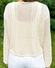 Load image into Gallery viewer, Open Weave Tie Neck Pullover
