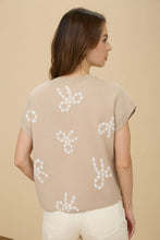 Load image into Gallery viewer, Short Sleeve Bow Patterned Sweater
