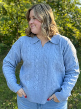 Load image into Gallery viewer, Cable Knit Collared Sweater
