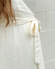 Load image into Gallery viewer, Cream Linen Wrap Maxi Dress
