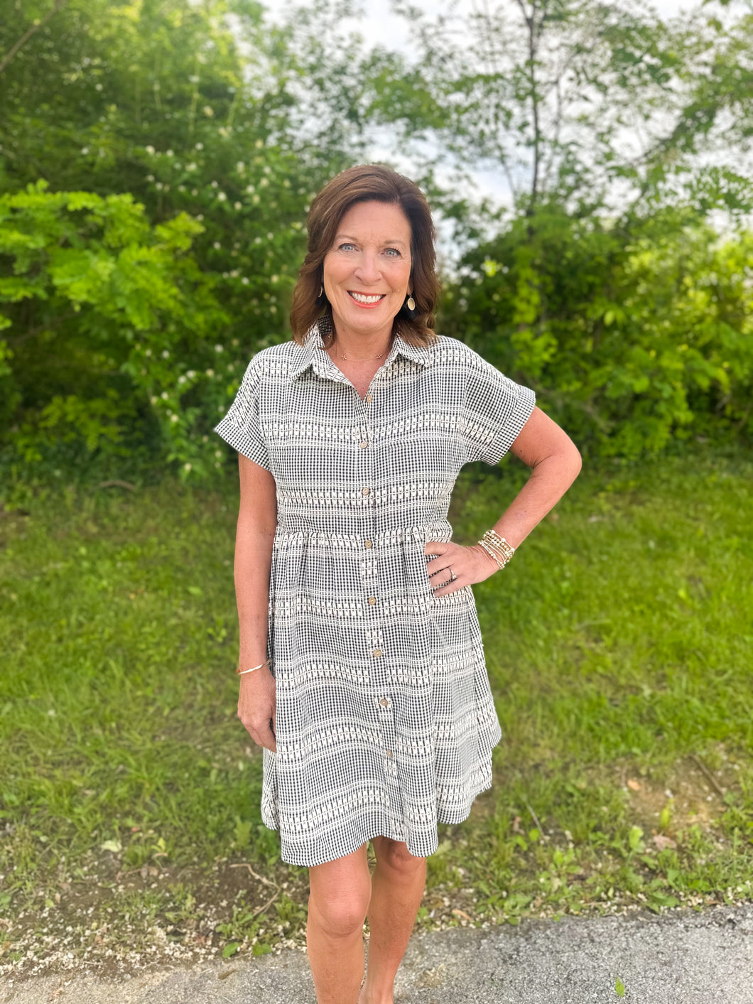 Blanche Gingham Check Dress
