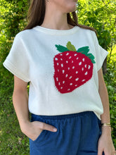 Load image into Gallery viewer, Drop Short Sleeve Print Knit Sweater Top
