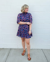 Load image into Gallery viewer, Maria Blue Floral Print Dress
