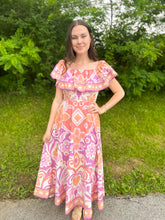 Load image into Gallery viewer, Off the Shoulder Woven Midi Dress
