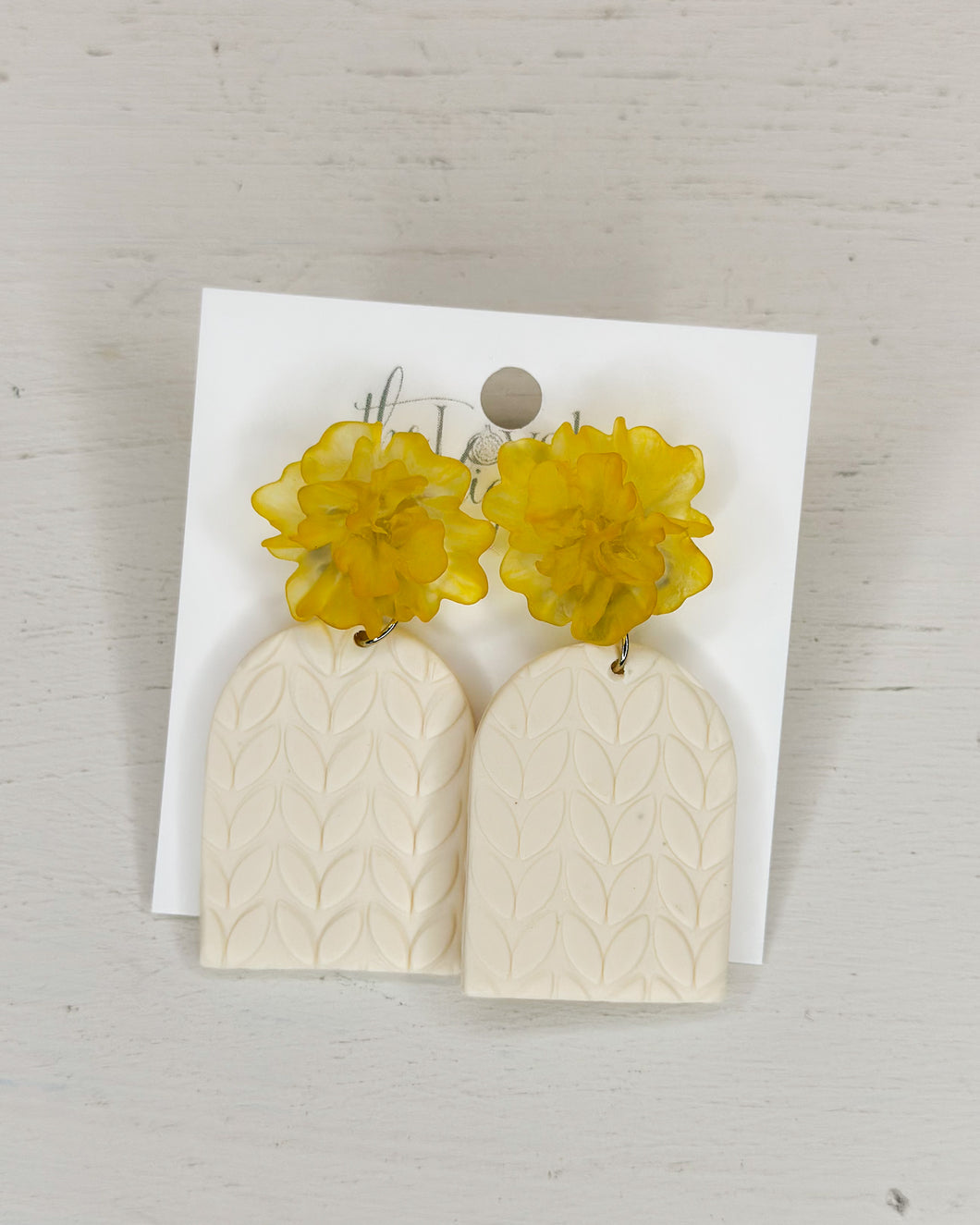 Leaf Pattern Flower Earring