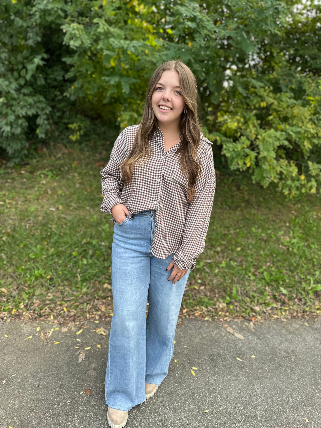 River Plaid Button Up