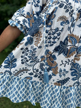 Load image into Gallery viewer, Mixed Print Smocking Detail Dress
