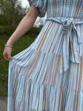 Load image into Gallery viewer, Striped Tiered Maxi Dress
