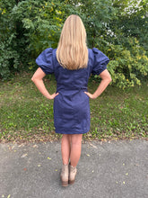 Load image into Gallery viewer, Puff Sleeve Button Up Suede Dress
