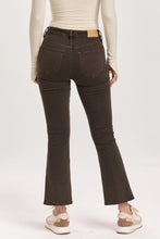 Load image into Gallery viewer, Jeanne High Rise Cropped Flare Jeans - Ground Coffee
