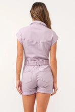 Load image into Gallery viewer, Marley Color Denim Romper - Orchid Petal
