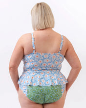 Load image into Gallery viewer, Peri Daisy Peplum Swim Top
