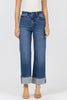 Holly High Rise Straight Leg Cuffed Hem Jeans - French Street
