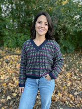 Load image into Gallery viewer, Multi Color Knit Crop Sweater
