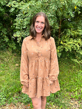 Load image into Gallery viewer, Meadow Market Daisy Embroidered Corduroy Mini Dress
