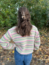 Load image into Gallery viewer, Multi Color Knit Crop Sweater
