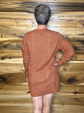 Load image into Gallery viewer, Cable Knit Drop Shoulder Sweater Dress
