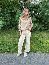 Load image into Gallery viewer, Cable Knit Textured Pullover with Ruffled Shoulders
