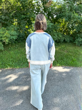 Load image into Gallery viewer, Color Block Long Sleeve Pullover and Pants Set
