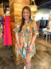Load image into Gallery viewer, Tropical V-neck Ruffle Dress
