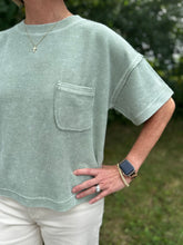 Load image into Gallery viewer, Washed Ribbed Short Sleeve Top
