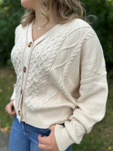 Load image into Gallery viewer, Chunky Cable Knit Button Down Cardigan
