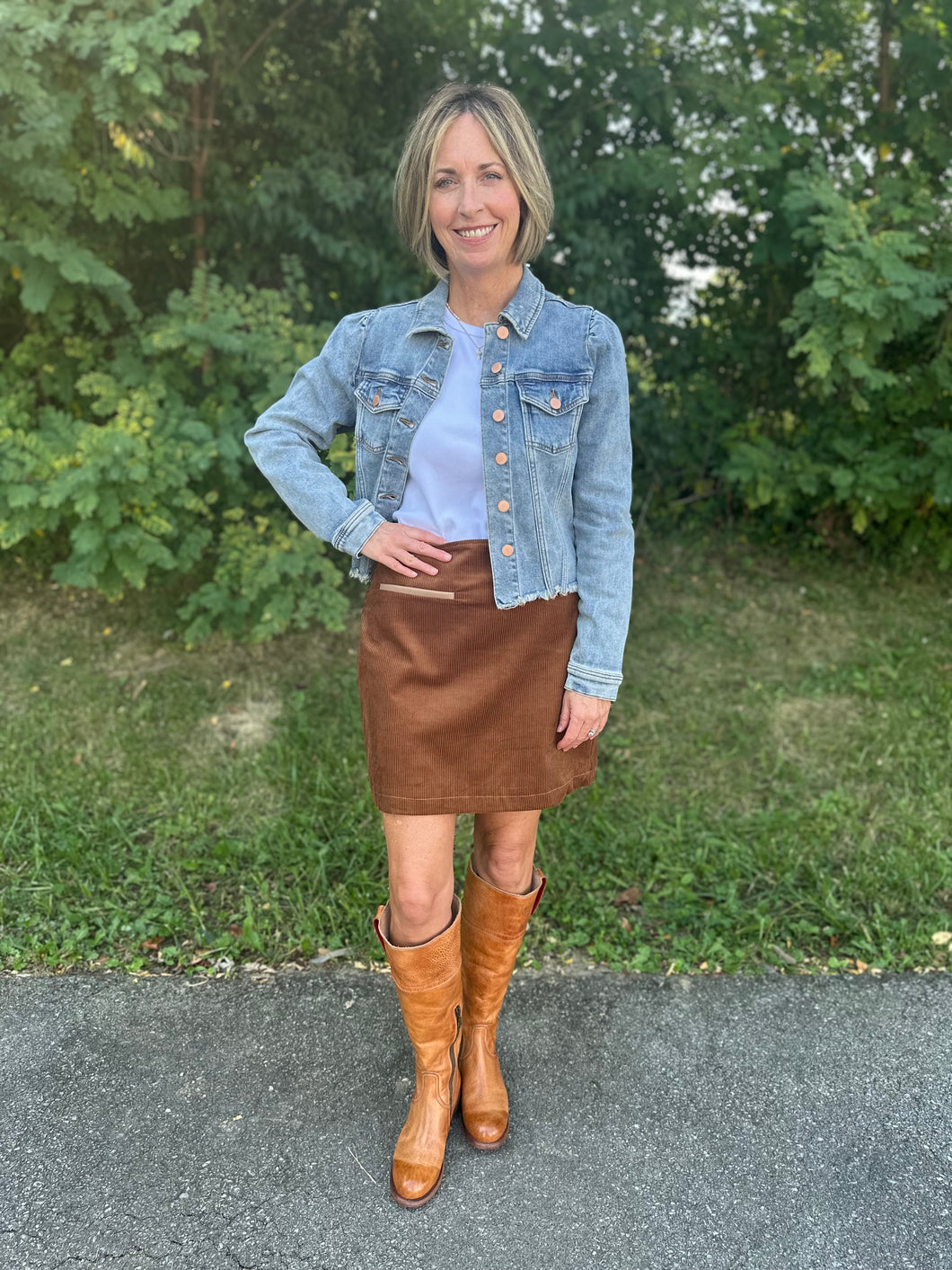 Brown Corduroy Skirt