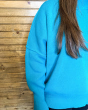 Load image into Gallery viewer, Side Slit Oversized Sweater - Teal
